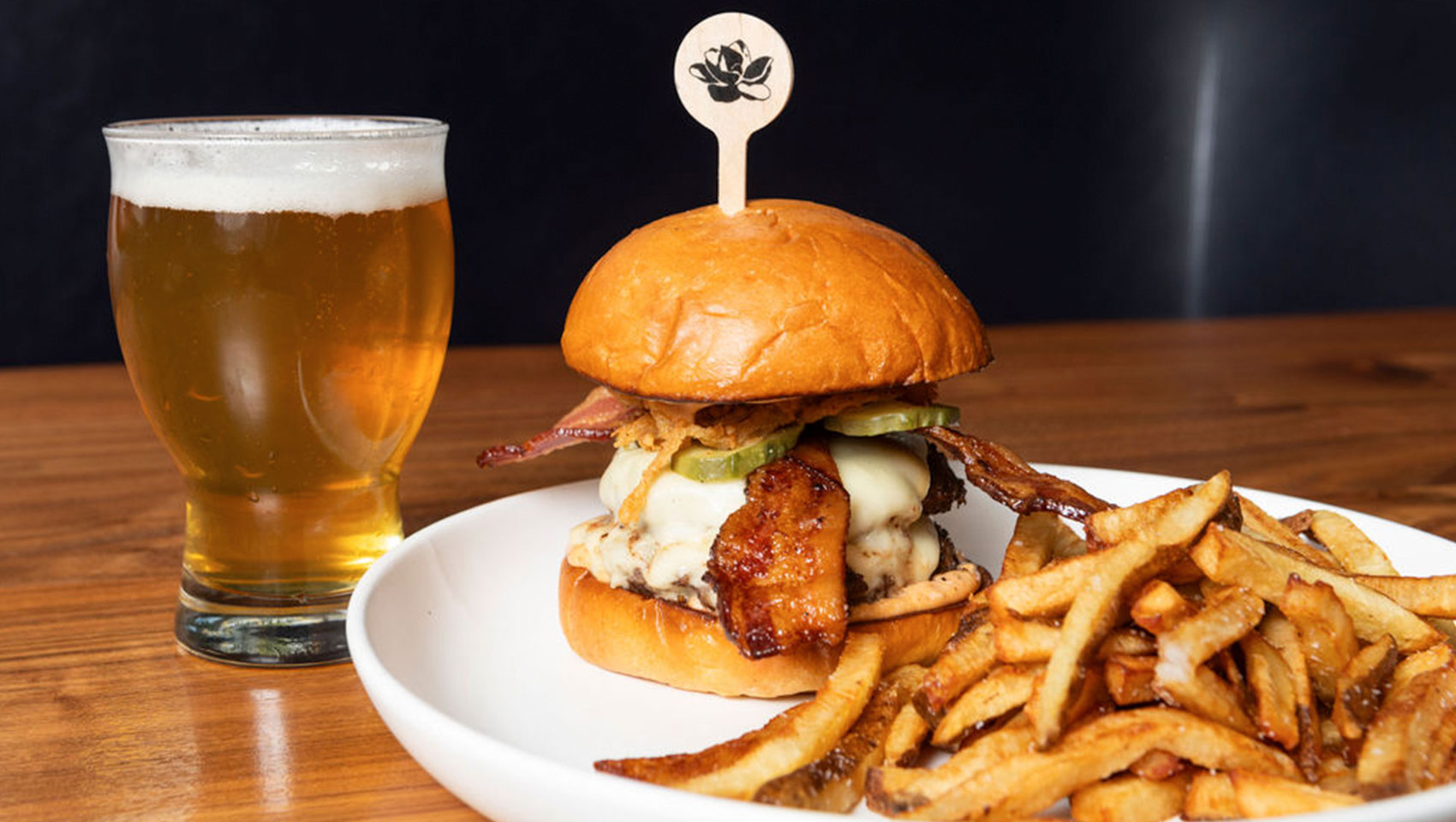 Burger, Fries, Beer
