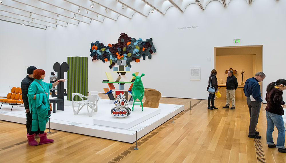people at a museum