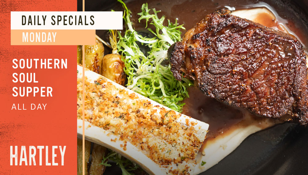 Southern Soul Supper with steak and bone marrow image