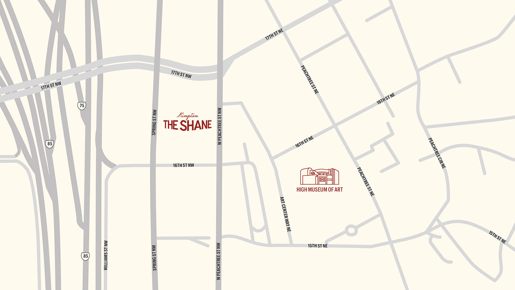 Map of the Hotel Shane